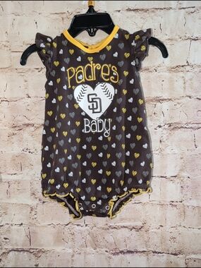 ~San Diego Padres Baby Girl Romper 3/6 Month